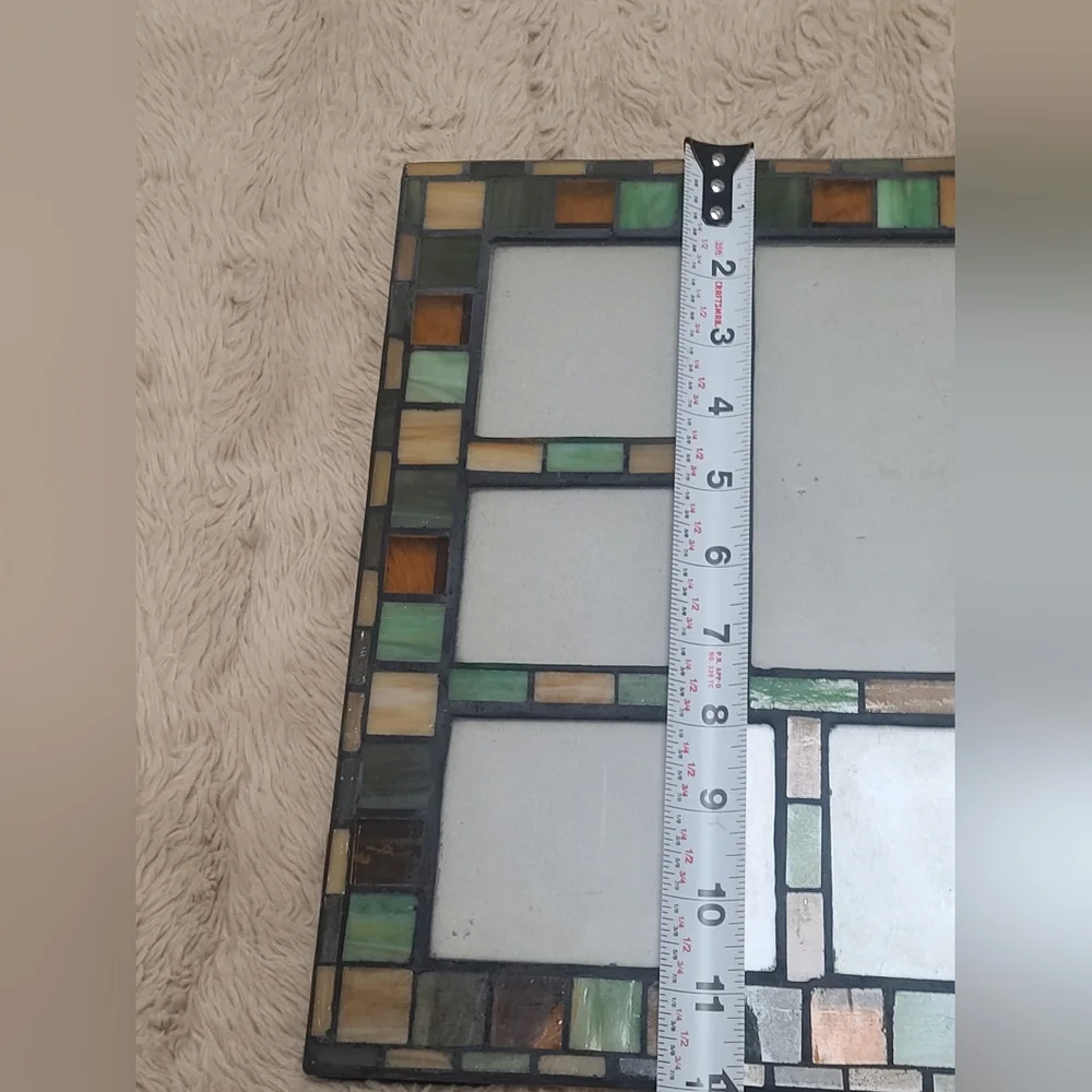 Glass Stained Mosaic Multi-Color Photo Frame, Collage